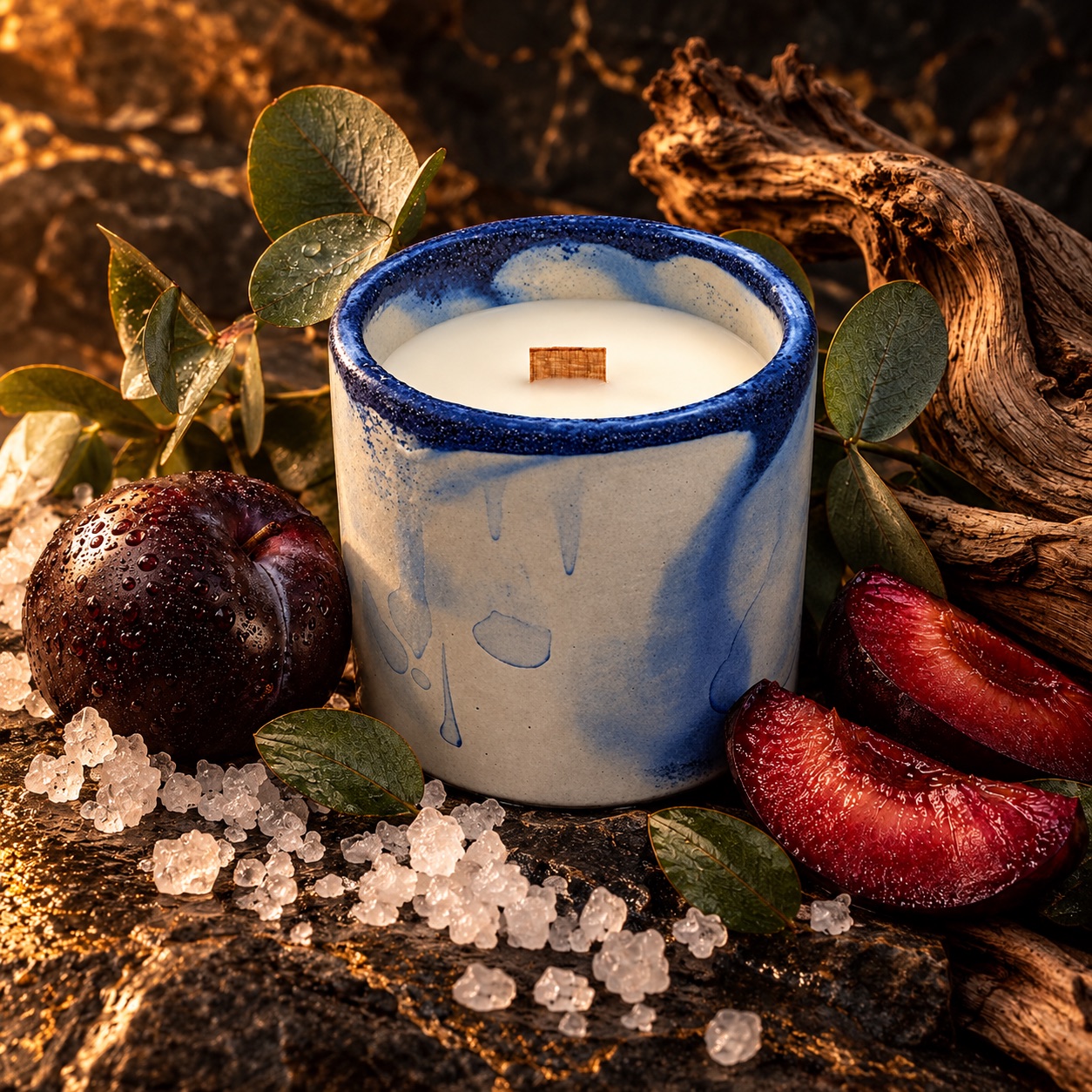 Forever Lit 8 oz Coconut Soy Candle — Black Sea illustrative candle scent scene; current size and finish unconfirmed